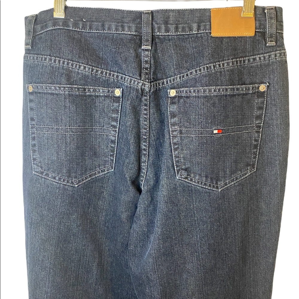 Tommy Hilfiger Y2K Vintage High Rise Baggy Fit Mom Jeans SZ 12T American Flag